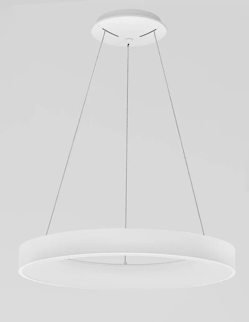 B-Ware Nova Luce Pendelleuchte Hängeleuchte LED Weiß RANDO THIN Warmweiß dimmbar 60 cm