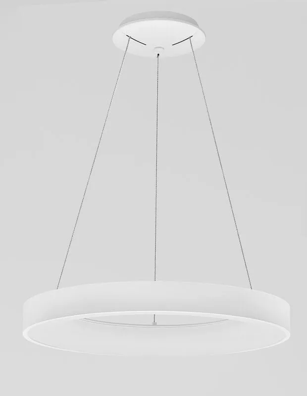 B-Ware Nova Luce Pendelleuchte Hängeleuchte LED Weiß RANDO THIN Warmweiß dimmbar 60 cm