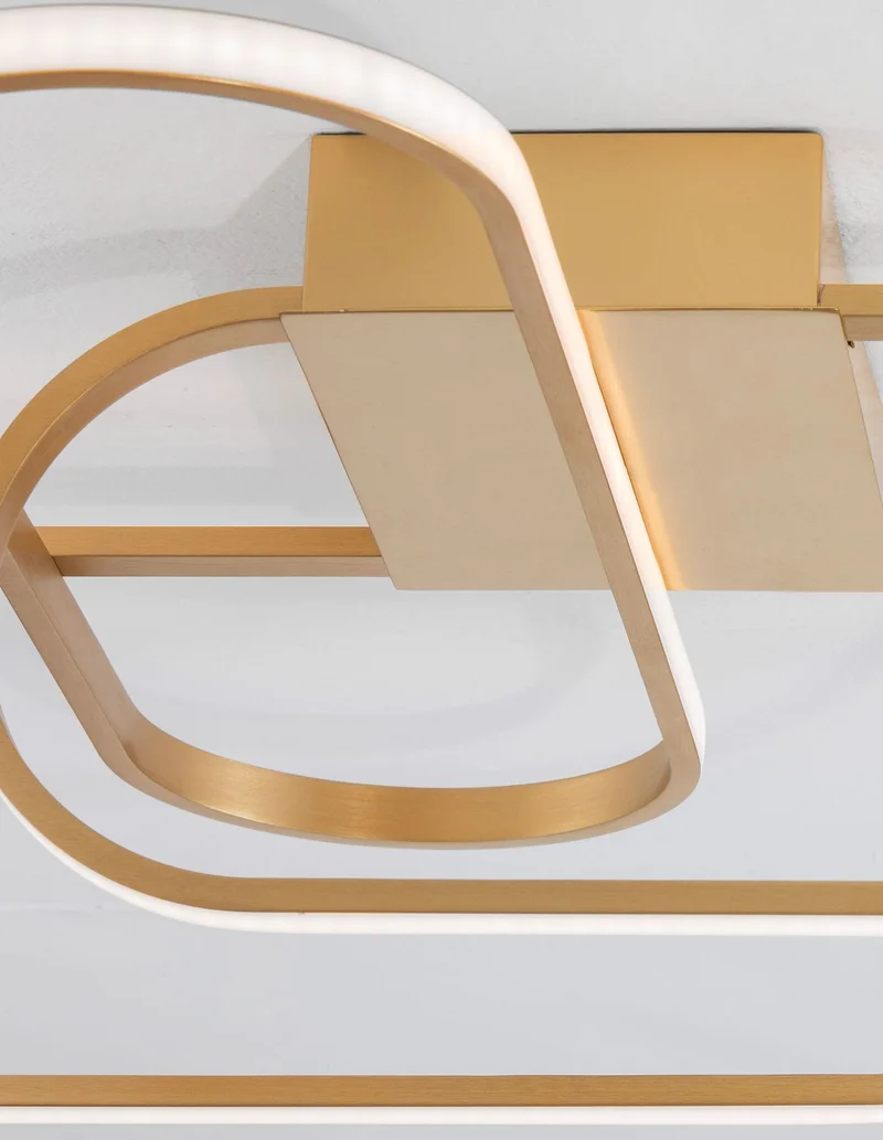 B-Ware Nova Luce Deckenleuchte Deckenlampe ARTE LED Lampe Gold Warmweiß dimmbar 41 W