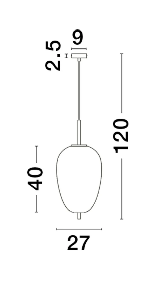B-Ware Nova Luce Pendelleuchte Hängeleuchte LATO E27 LED Gold Rauchig Dimmbar Glas 27cm