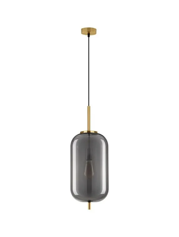 B-Ware Nova Luce Pendelleuchte Hängeleuchte LATO E27 LED Gold Rauchig dimmbar Glas 22cm