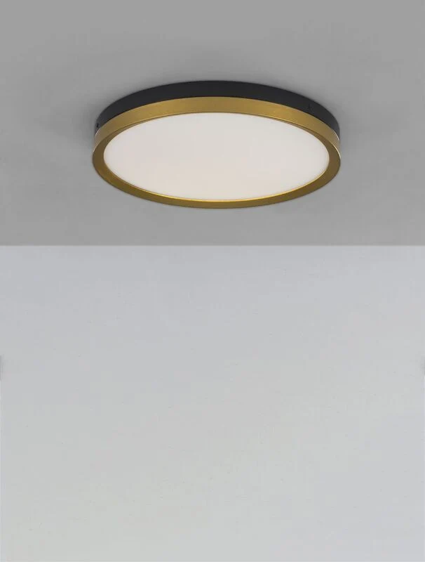 B-Ware Nova Luce Deckenleuchte Deckenlampe LED CANTRIA Schwarz Warmweiß 40cm 31W Lampe