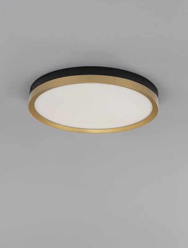 B-Ware Nova Luce Deckenleuchte Deckenlampe LED CANTRIA Schwarz Warmweiß 40cm 31W Lampe