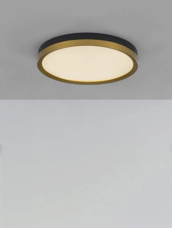 B-Ware Nova Luce Deckenleuchte Deckenlampe LED CANTRIA Schwarz Warmweiß 40cm 31W Lampe