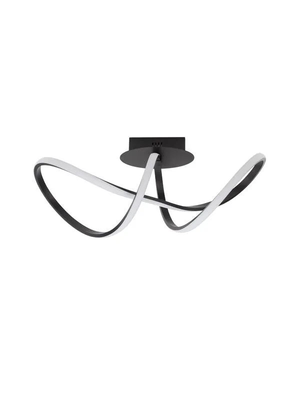 B-Ware Nova Luce Deckenleuchte Deckenlampe LED AMARA Schwarz Warmweiß Aluminium 23 W
