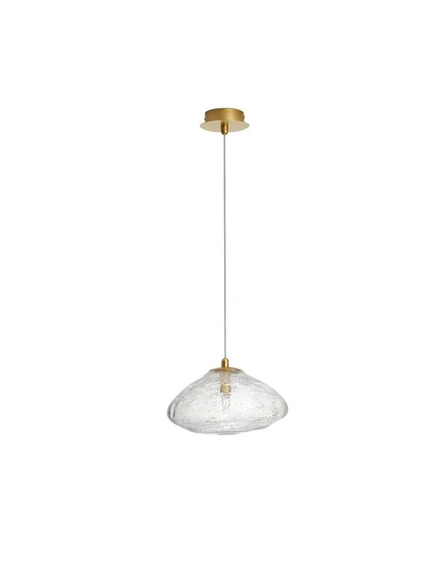 B-Ware Nova Luce Pendelleuchte Hängeleuchte KING G9 LED Gold dimmbar Beleuchtung Glas
