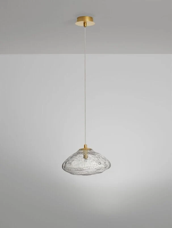 B-Ware Nova Luce Pendelleuchte Hängeleuchte KING G9 LED Gold dimmbar Beleuchtung Glas