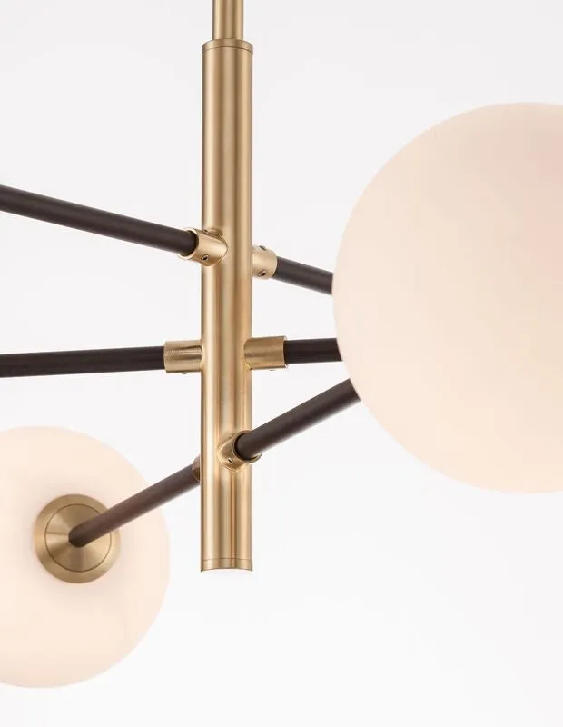 B-Ware Nova Luce Pendelleuchte Hängeleuchte VITRA Gold Glas dimmbar 6-flammig G9 LED