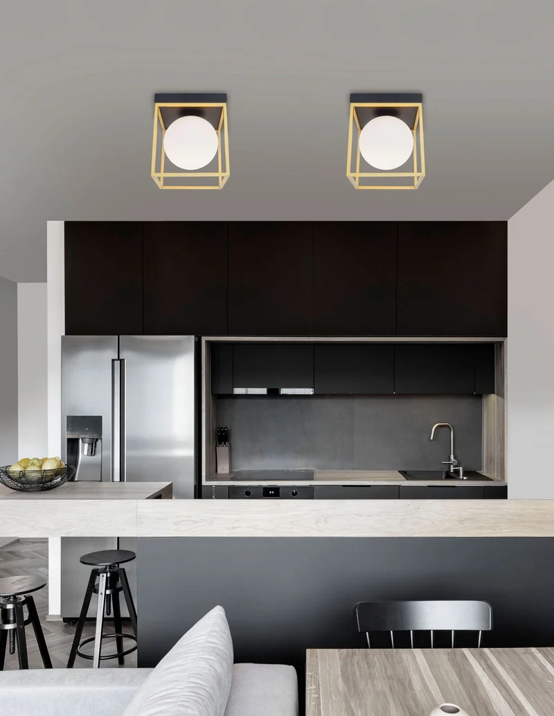 B-Ware Nova Luce Deckenleuchte Deckenlampe JULIET Gold E14 LED dimmbar Glas Metall