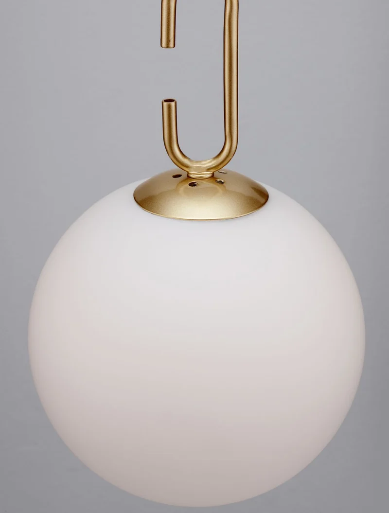 B-Ware Nova Luce Pendelleuchte Hängeleuchte HOOK LED Gold Glas Warmweiß 10,64 W Ø 18 cm