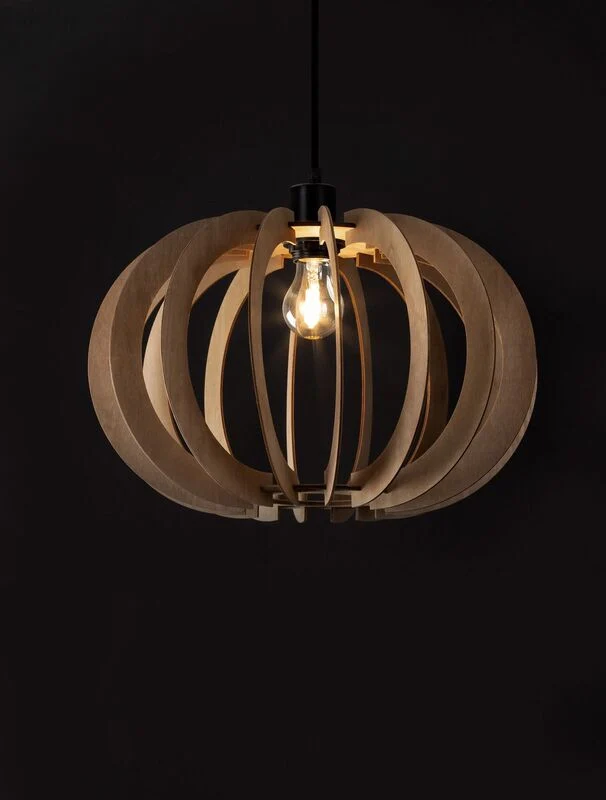 B-Ware Nova Luce Pendelleuchte Hängeleuchte OTTOLINE E27 LED Braun dimmbar Ø 40cm Lampe