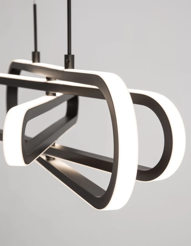 B-Ware Nova Luce Pendelleuchte Hängeleuchte ARTE LED Lampe Matt Schwarz Warmweiß 64 cm