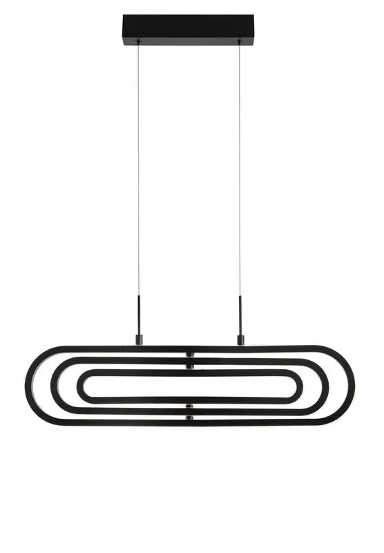 B-Ware Nova Luce Pendelleuchte Hängeleuchte ARTE LED Lampe Matt Schwarz Warmweiß 64 cm