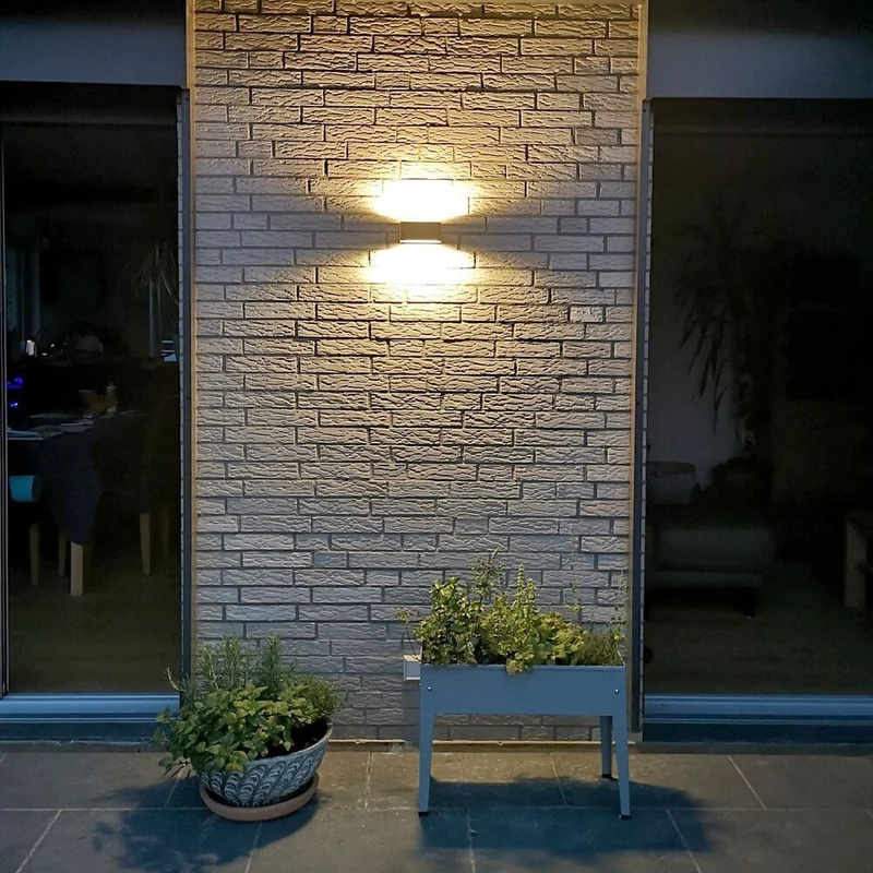 LED Außenwandleuchte Gemini IP54 in Anthrazit
