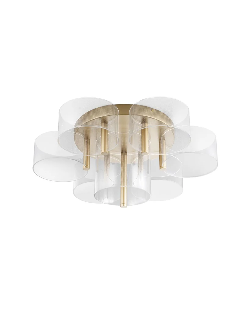 B-Ware Nova Luce Deckenleuchte Deckenlampe LED GATLIN Messing Gold dimmbar Warmweiß 41W