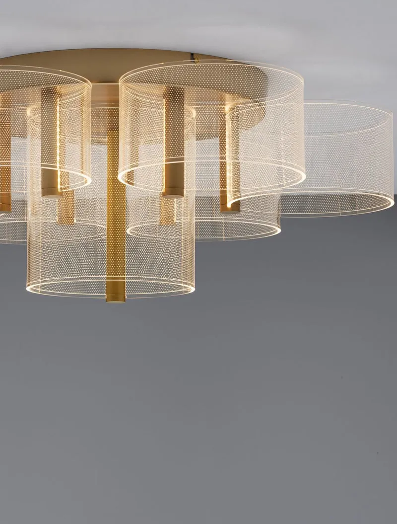 B-Ware Nova Luce Deckenleuchte Deckenlampe LED GATLIN Messing Gold dimmbar Warmweiß 41W