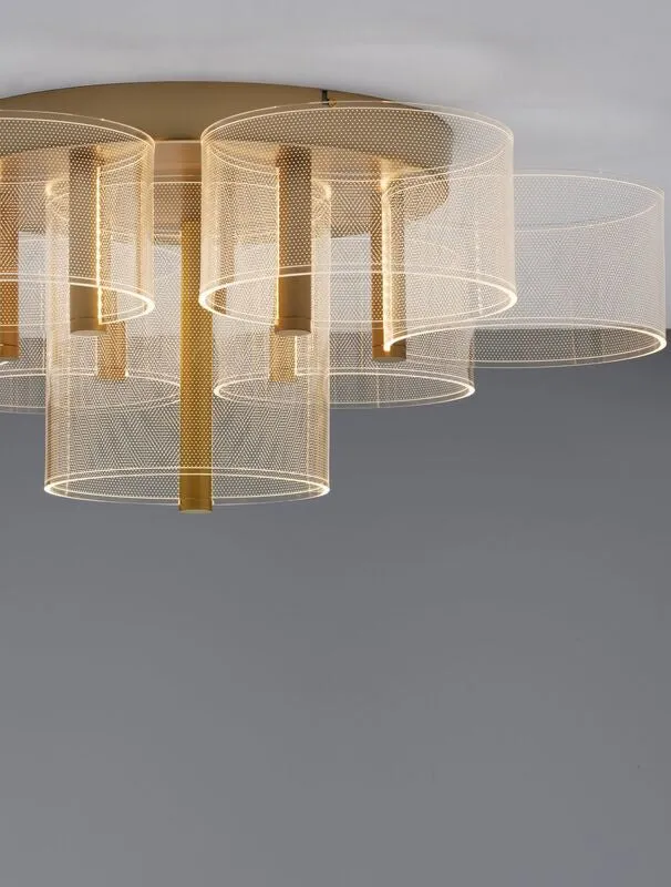 B-Ware Nova Luce Deckenleuchte Deckenlampe LED GATLIN Messing Gold dimmbar Warmweiß 41W