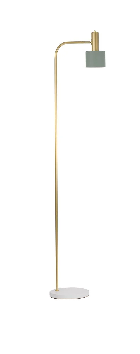 B-Ware Nova Luce Stehlampe Standleuchte PAZ E27 LED Gold Mint Lampenschirm Metall 165cm