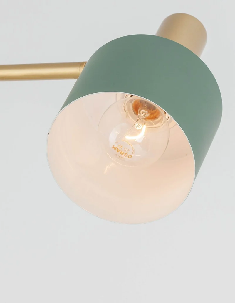 B-Ware Nova Luce Stehlampe Standleuchte PAZ E27 LED Gold Mint Lampenschirm Metall 165cm