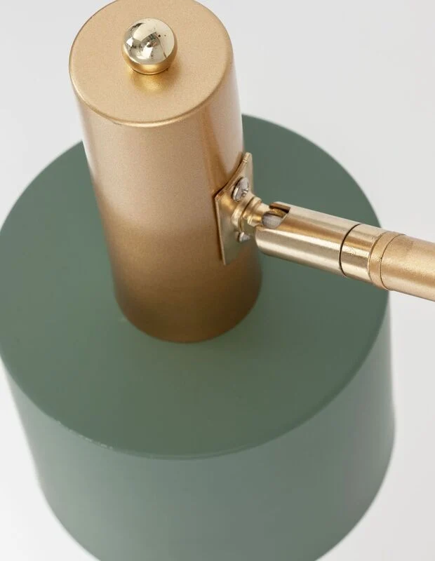 B-Ware Nova Luce Stehlampe Standleuchte PAZ E27 LED Gold Mint Lampenschirm Metall 165cm