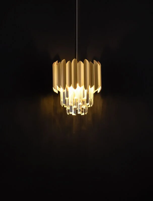 B-Ware Nova Luce Pendelleuchte Hängeleuchte Magnolia Gold E14 LED dimmbar Lampe Ø 25462