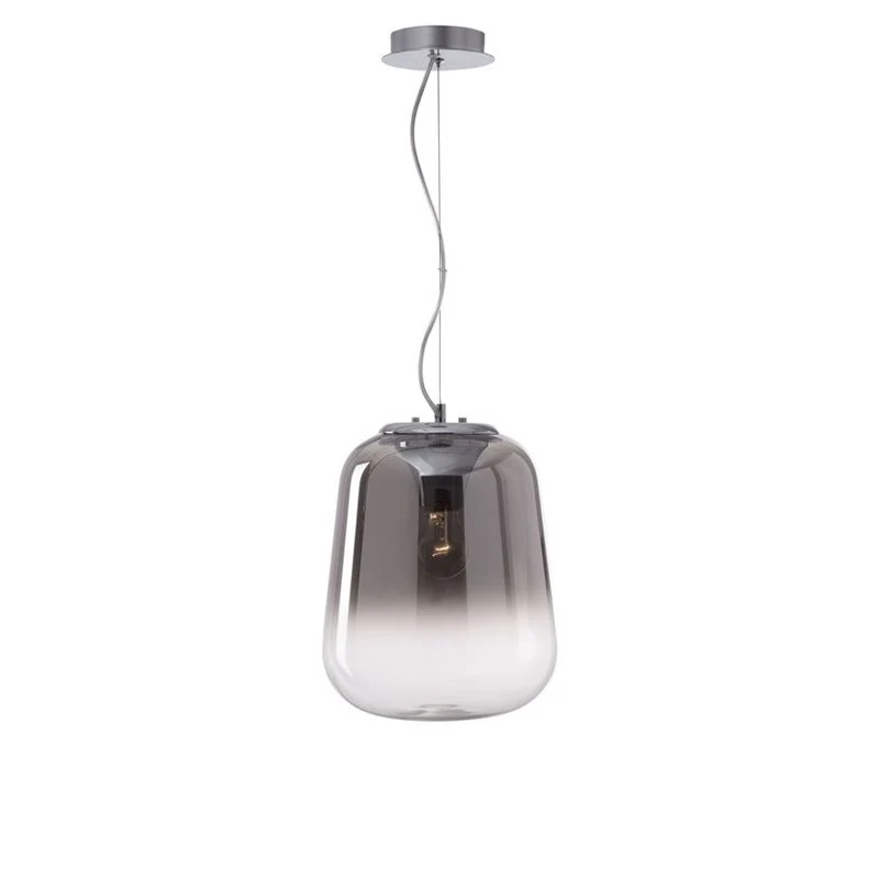 B-Ware NOVA LUCE Pendelleuchte Hängelampe OLIVERIO Chrom Aluminium Glas 45 cm E27 LED