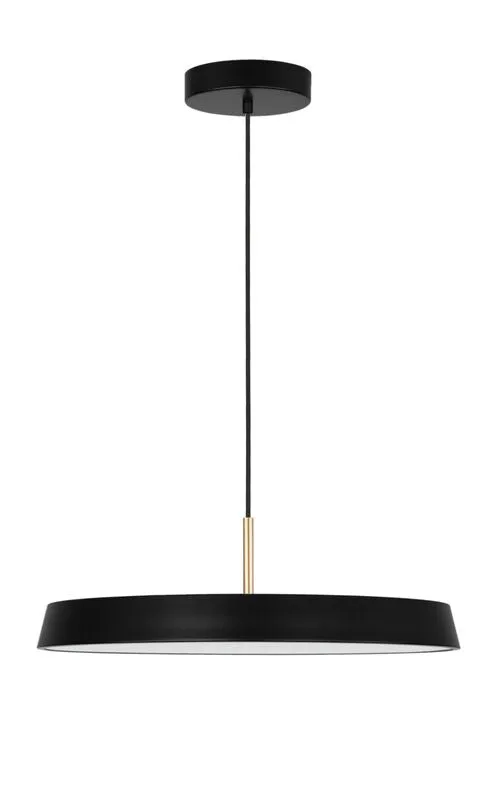 B-Ware Nova Luce Pendelleuchte Hängeleuchte VETRO LED Schwarz Warmweiß 120x50 cm 35 W