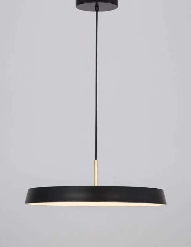 B-Ware Nova Luce Pendelleuchte Hängeleuchte VETRO LED Schwarz Warmweiß 120x50 cm 35 W