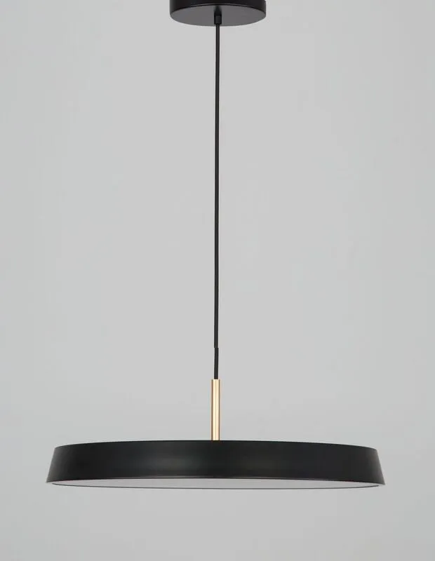 B-Ware Nova Luce Pendelleuchte Hängeleuchte VETRO LED Schwarz Warmweiß 120x50 cm 35 W