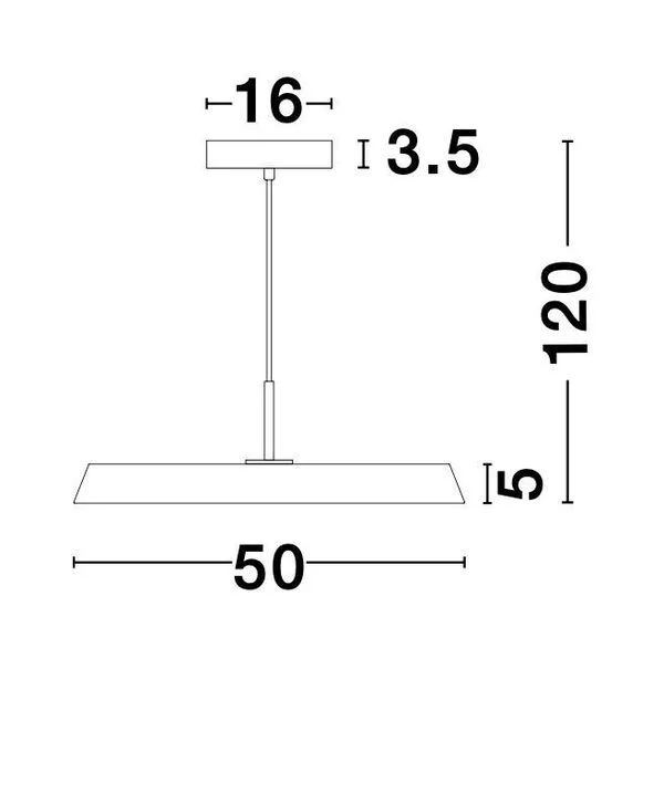 B-Ware Nova Luce Pendelleuchte Hängeleuchte VETRO LED Schwarz Warmweiß 120x50 cm 35 W
