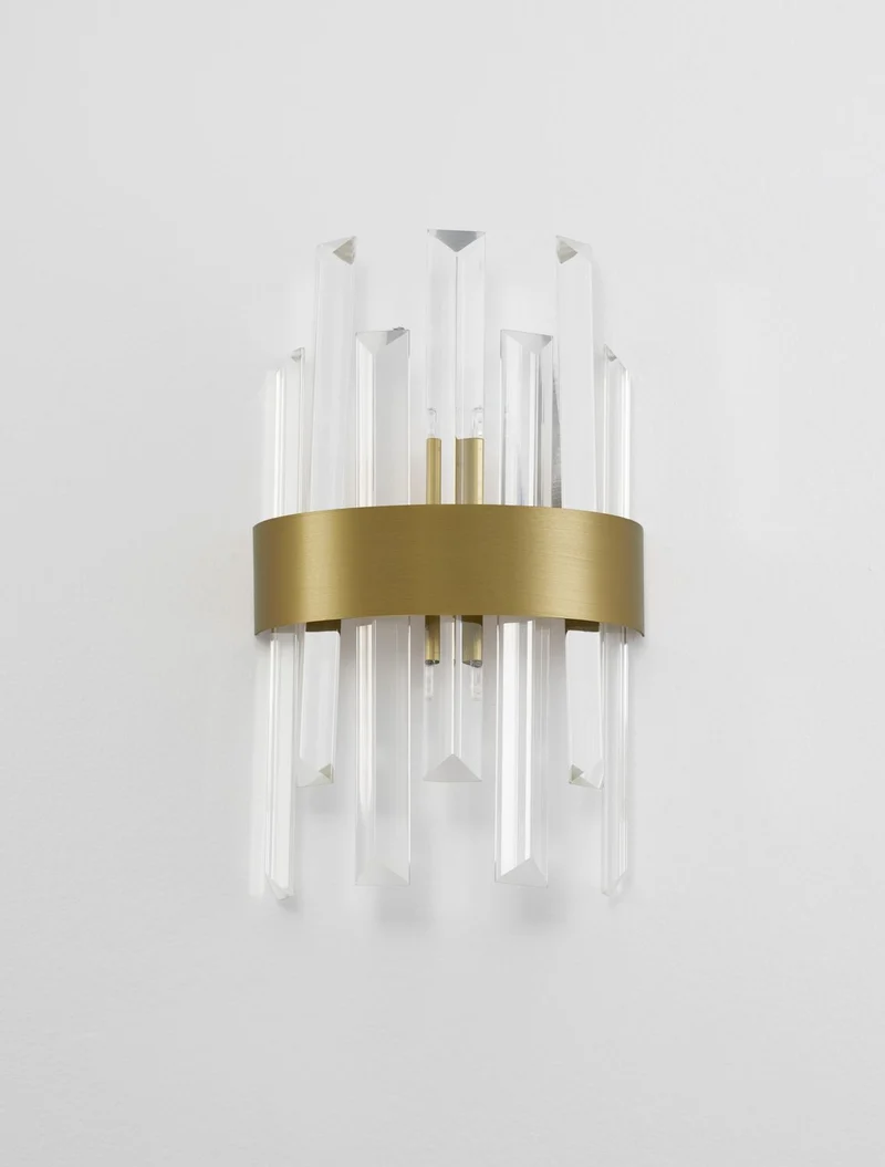 B-Ware Nova Luce Wandleuchte Wandlampe CROWN Satin G9 LED dimmbar 30 cm Kristallglas