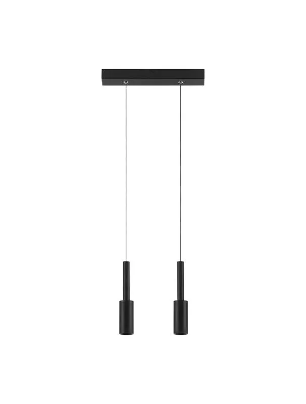 B-Ware Nova Luce Pendelleuchte Hängeleuchte JOY LED Schwarz Warmweiß 2-flammig Leuchte