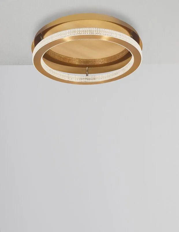 B-Ware Nova Luce Deckenleuchte Deckenlampe LED FIORE Gold Warmweiß dimmbar Kristall