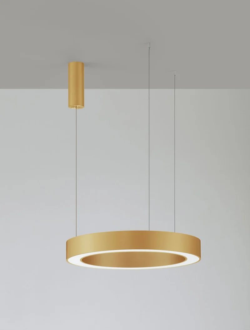 B-Ware Nova Luce Pendelleuchte Hängelampe MORBIDO LED Messing Dimmer CCT Tuya App 60cm