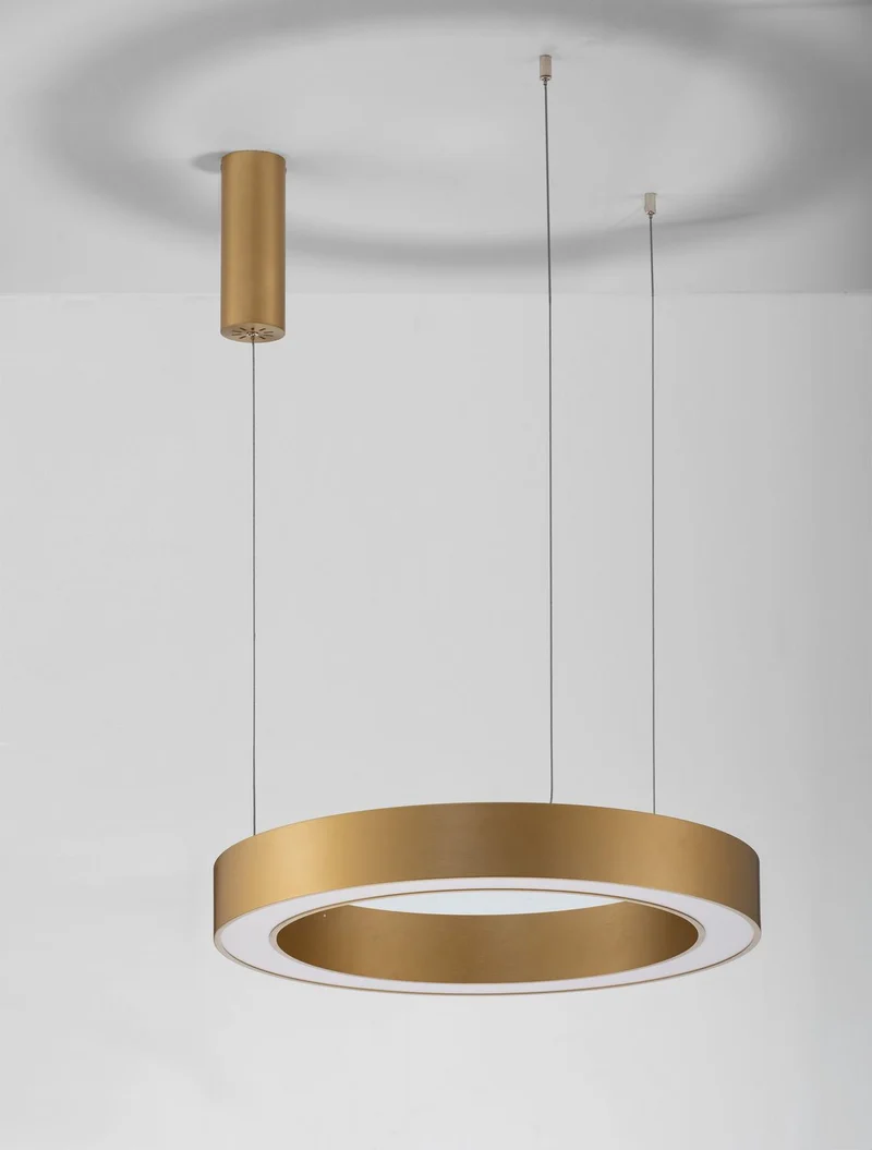 B-Ware Nova Luce Pendelleuchte Hängelampe MORBIDO LED Messing Dimmer CCT Tuya App 60cm