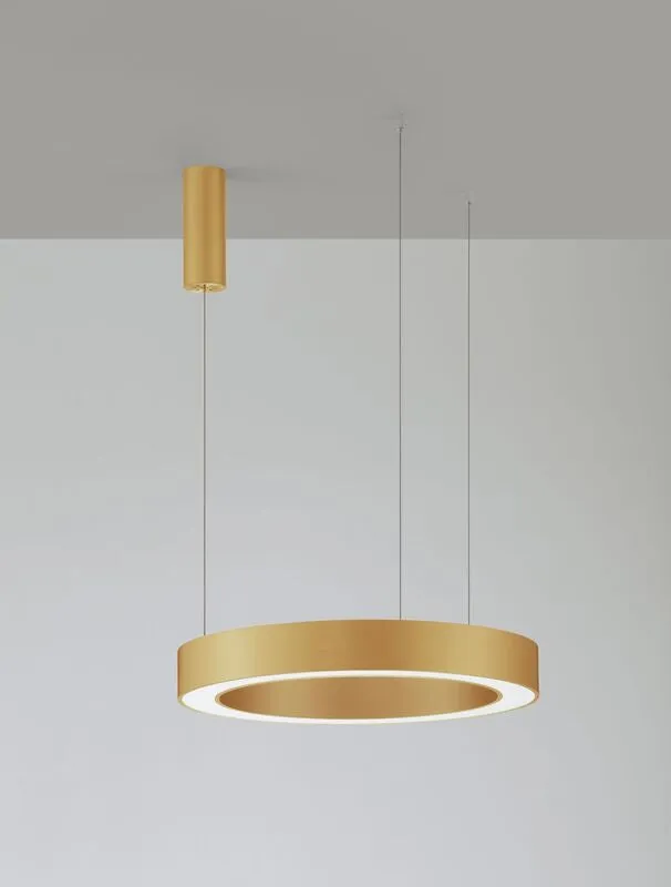 B-Ware Nova Luce Pendelleuchte Hängelampe MORBIDO LED Messing Dimmer CCT Tuya App 60cm