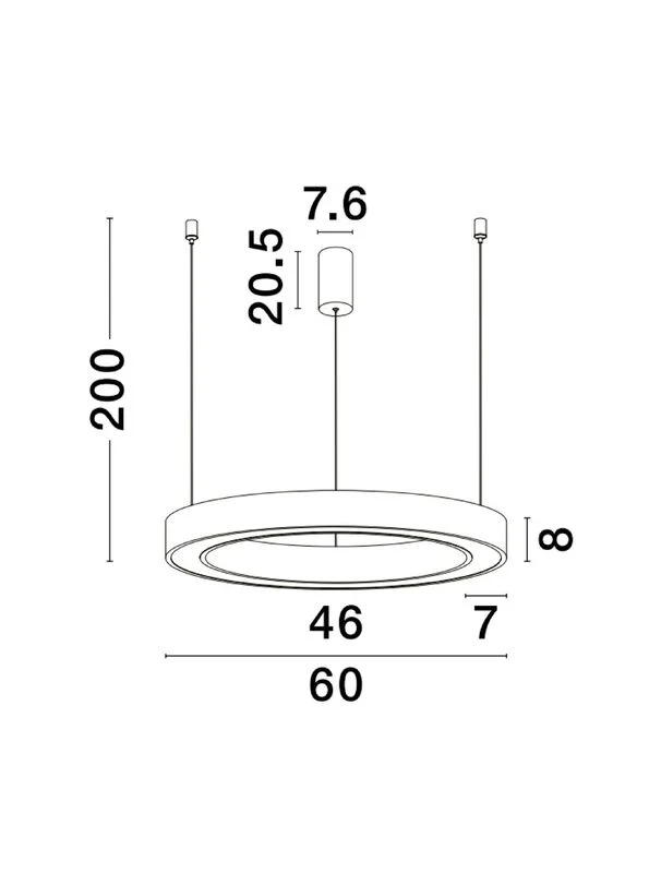B-Ware Nova Luce Pendelleuchte Hängelampe MORBIDO LED Messing Dimmer CCT Tuya App 60cm