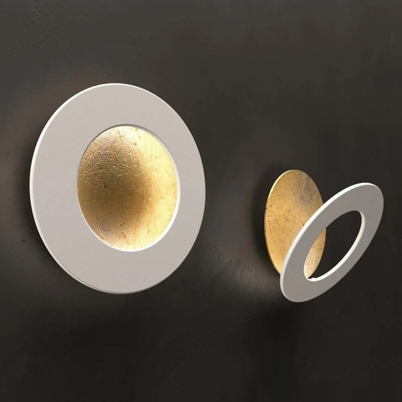 Icone LED Wandleuchte Vera Ø 21cm Gold, Weiß