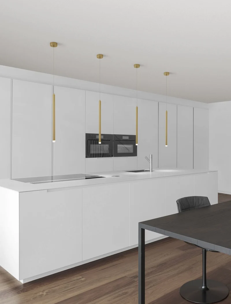 B-Ware Nova Luce Pendelleuchte Hängeleuchte TRIMLE LED Gold Warmweiß Lampe 1-flammig