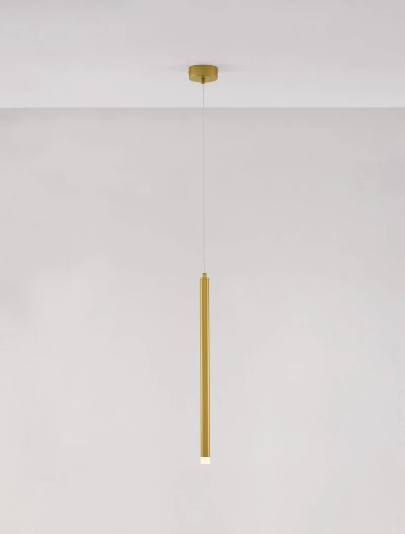 B-Ware Nova Luce Pendelleuchte Hängeleuchte TRIMLE LED Gold Warmweiß Lampe 1-flammig