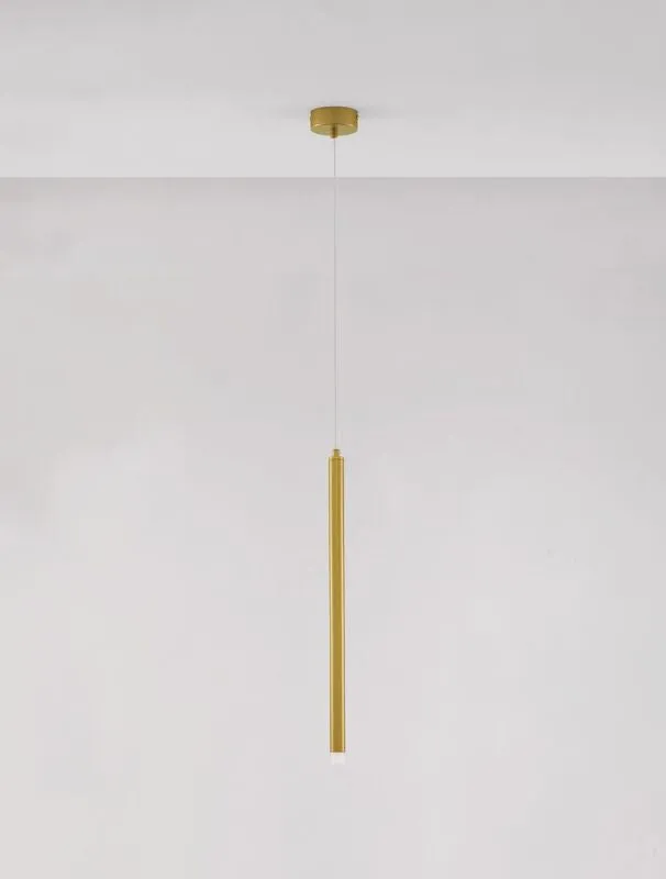 B-Ware Nova Luce Pendelleuchte Hängeleuchte TRIMLE LED Gold Warmweiß Lampe 1-flammig