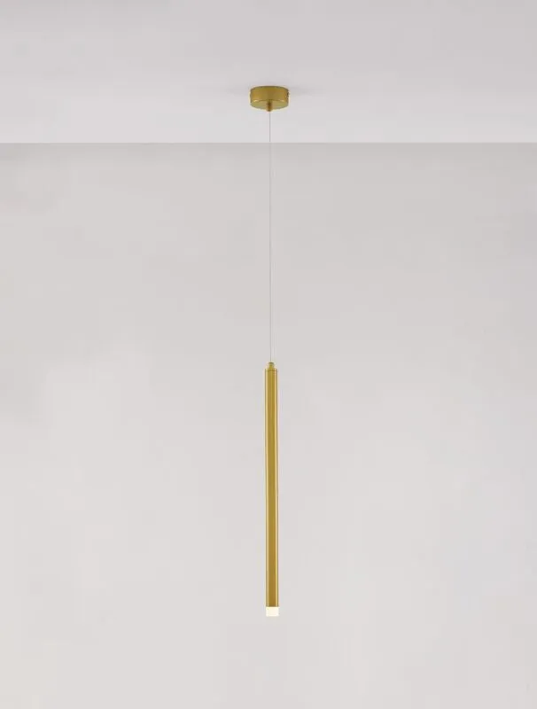 B-Ware Nova Luce Pendelleuchte Hängeleuchte TRIMLE LED Gold Warmweiß Lampe 1-flammig