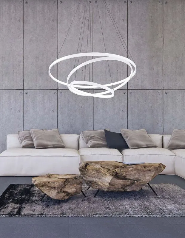 B-Ware Nova Luce Pendelleuchte Hängeleuchte DEA LED Weiß Warmweiß Esszimmer Wohnzimmer