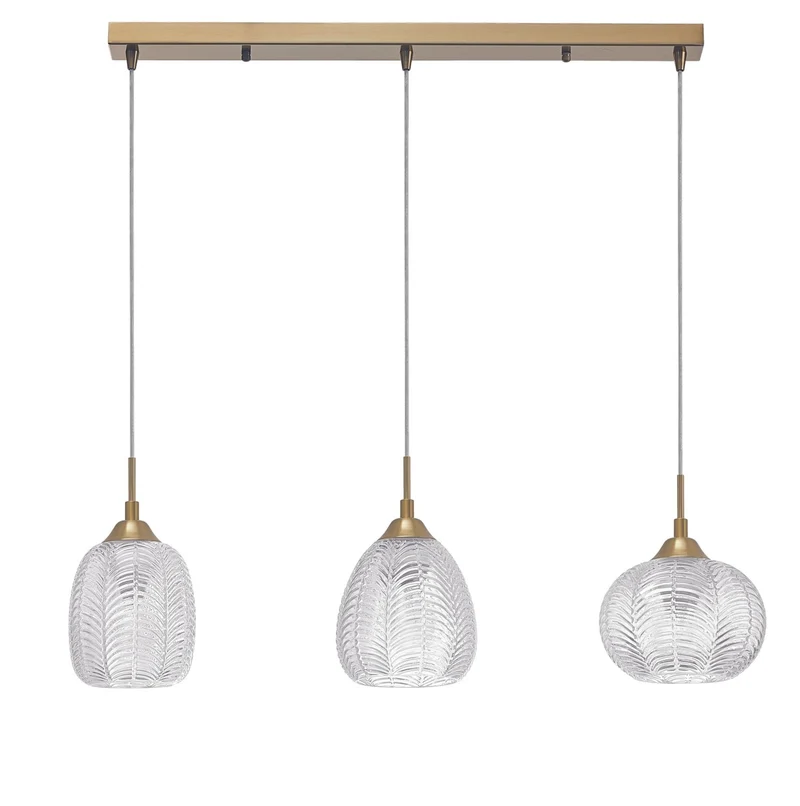 B-Ware Nova Luce Pendelleuchte Hängeleuchte VARIO Gold E27 LED 3-fach dimmbar Lampe