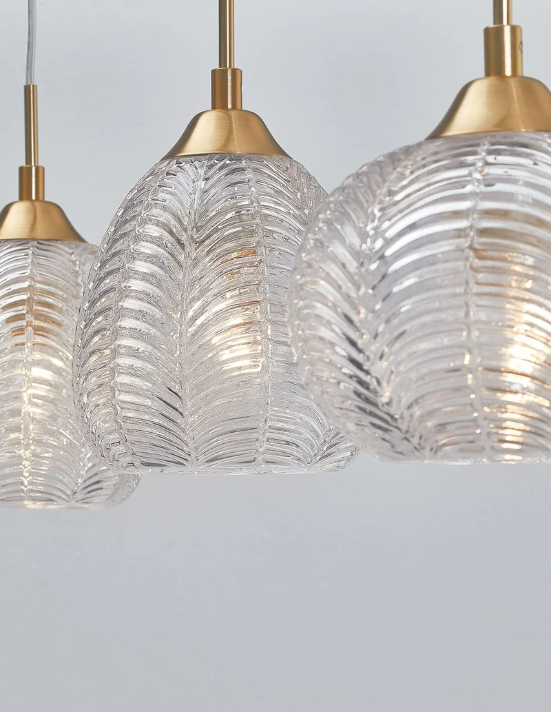 B-Ware Nova Luce Pendelleuchte Hängeleuchte VARIO Gold E27 LED 3-fach dimmbar Lampe