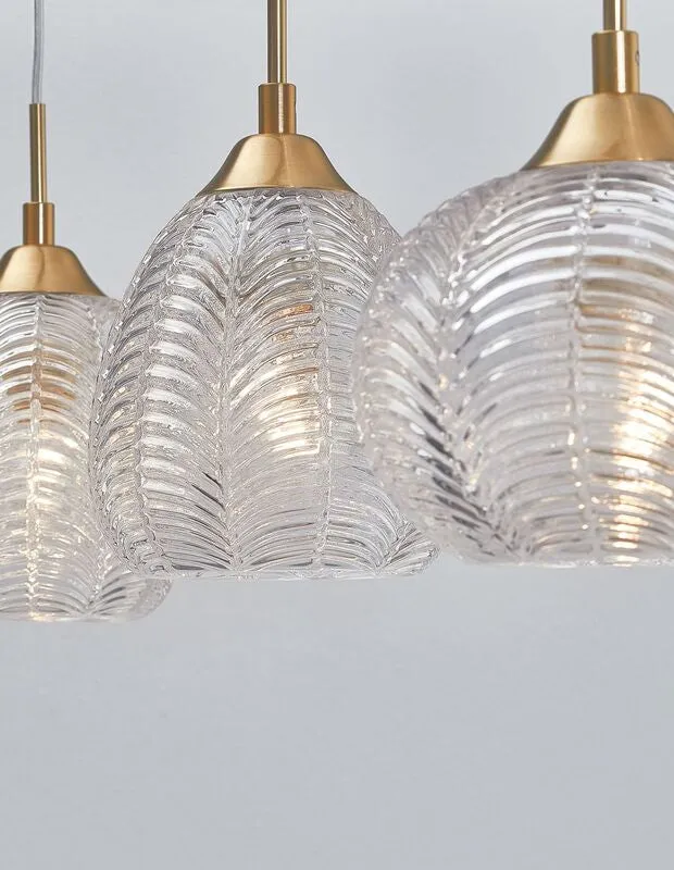 B-Ware Nova Luce Pendelleuchte Hängeleuchte VARIO Gold E27 LED 3-fach dimmbar Lampe