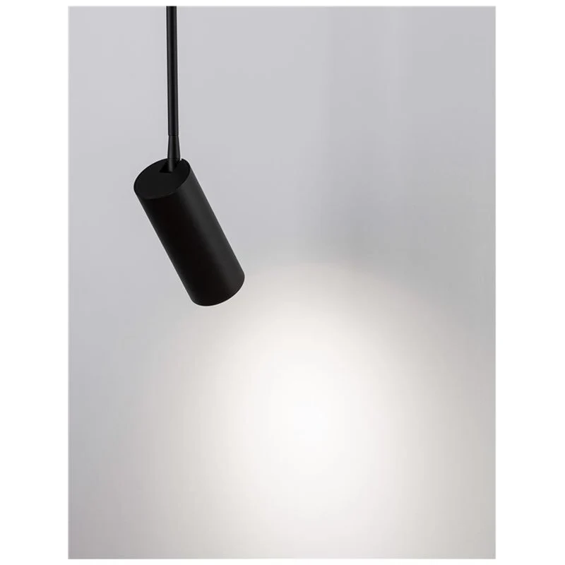 B-Ware NOVA LUCE Pendelleuchte Hängelampe BRANDO Aluminium Schwarz LED GU10 LED Einbau