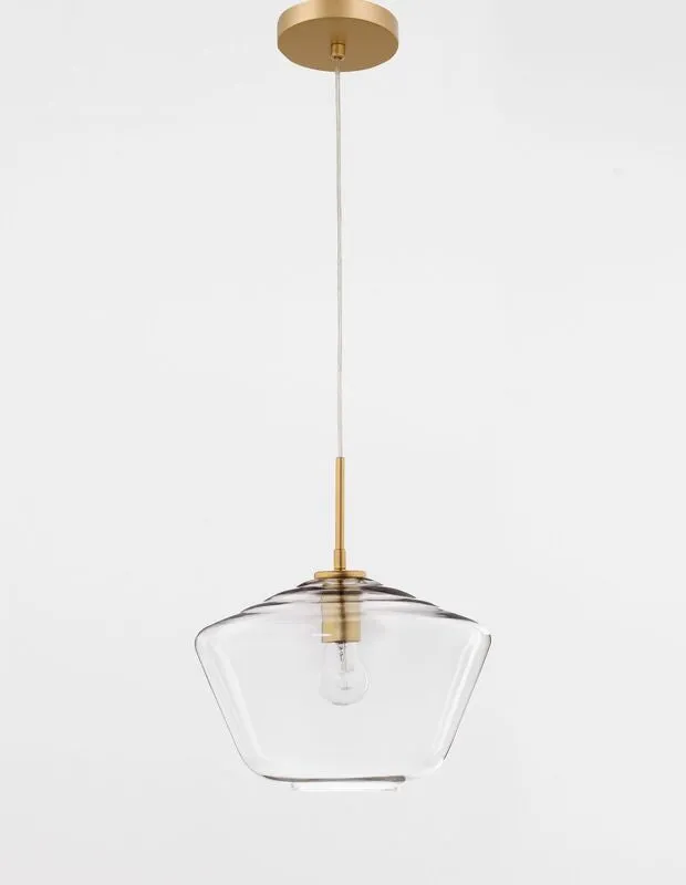 B-Ware Nova Luce Pendelleuchte Hängeleuchte PRISMA Gold E27 LED dimmbar Glas 124x30 cm