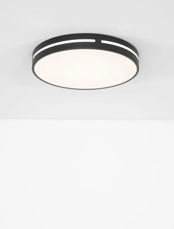 B-Ware Nova Luce Deckenleuchte Deckenlampe WHEEL LED Schwarz Warmweiß 45 cm 30 W Lampe