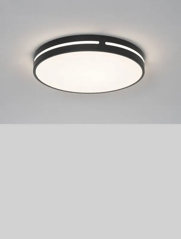B-Ware Nova Luce Deckenleuchte Deckenlampe WHEEL LED Schwarz Warmweiß 45 cm 30 W Lampe